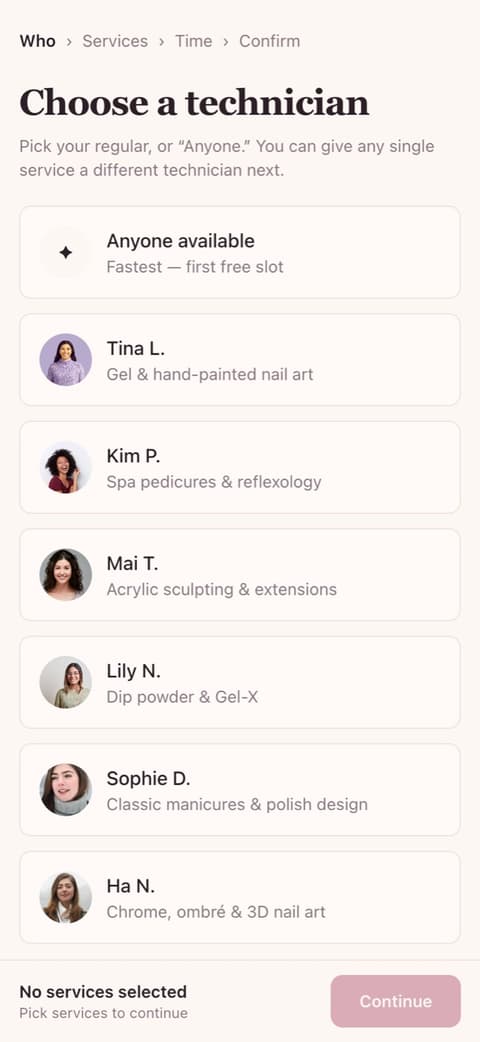 Booking your clients actually finish