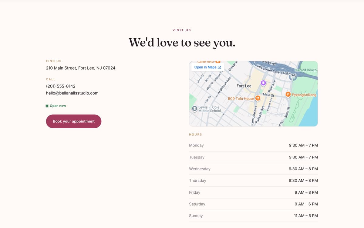 You never touch a website builder